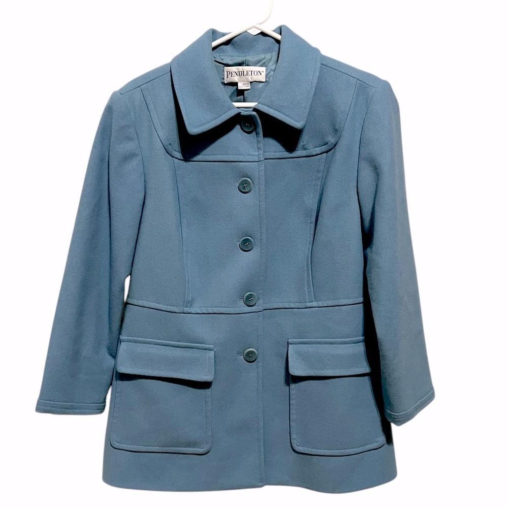 Pendleton Teal Button-Up Blazer
